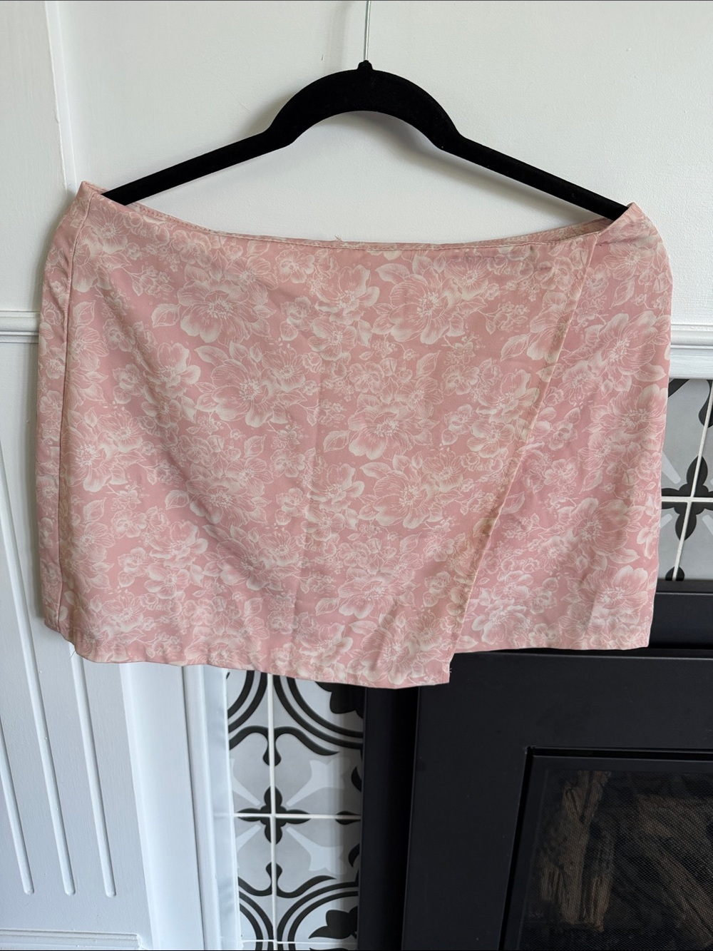 Pink Floral Mini Skirt